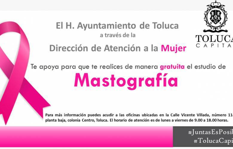 Promueve Toluca prevención del cáncer de mama 