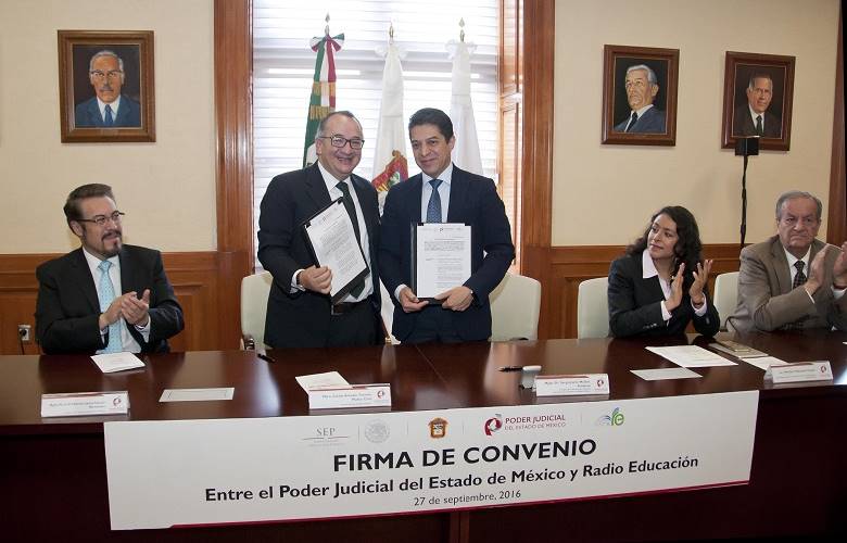 PjEDOMEX y radio educación firman convenio 
