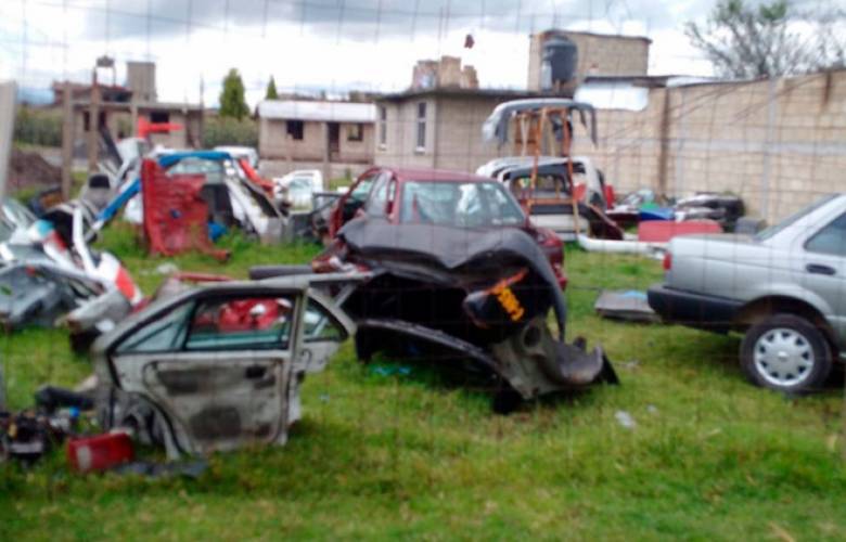 Aseguran en Tecámac un inmueble con autopartes de probable procedencia ilícita
