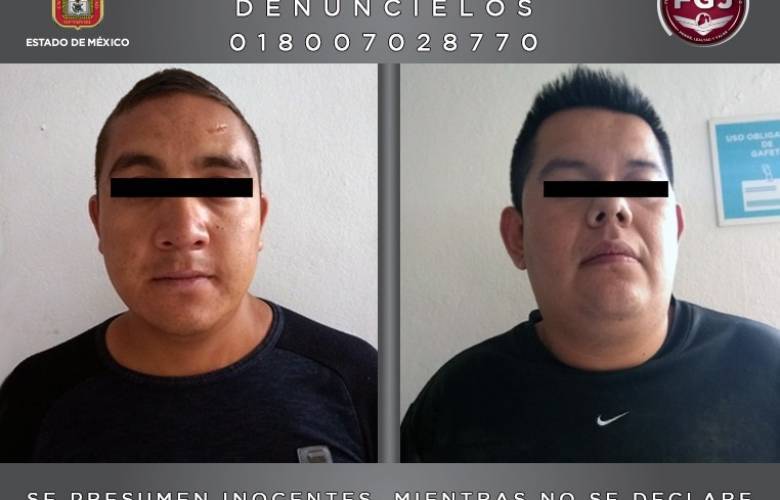 Detiene FGJEM a dos personas por probable extorsión
