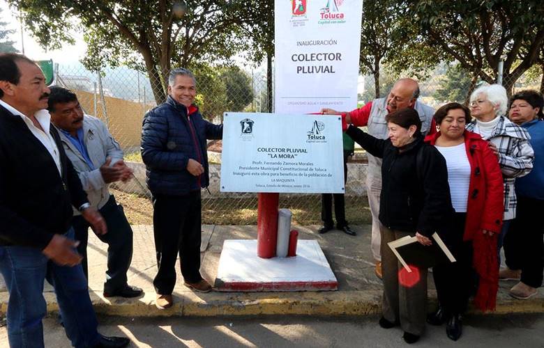Inauguró fzm colector pluvial en rancho la mora