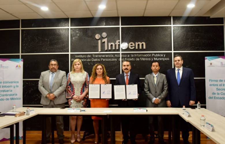 Firman convenio INFOEM y Contraloría Estatal en favor de la transparencia