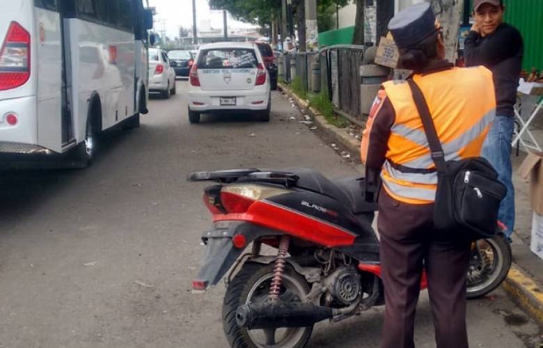 Remite Tránsito y Vialidad de Toluca 167 motocicletas al corralón por no cumplir con la reglamentación