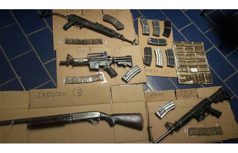 Aseguran elementos de la BOM armas de fuego y cartuchos útiles en tlatlaya