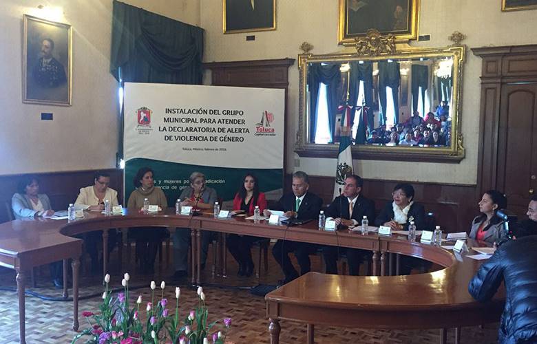 Se instala en Toluca el grupo municipal para atender la alerta de género