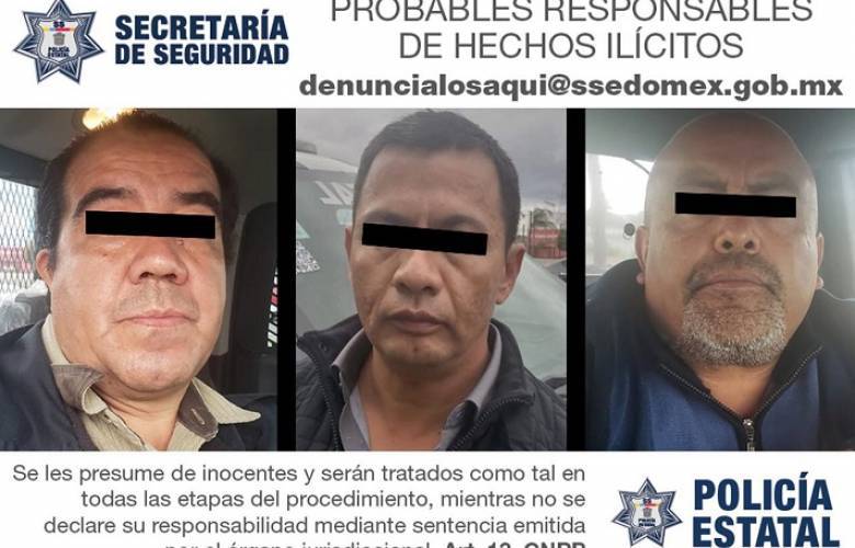 Detienen policías de la SS a tres sujetos, probablemente implicados en usurpación de funciones y abuso de autoridad