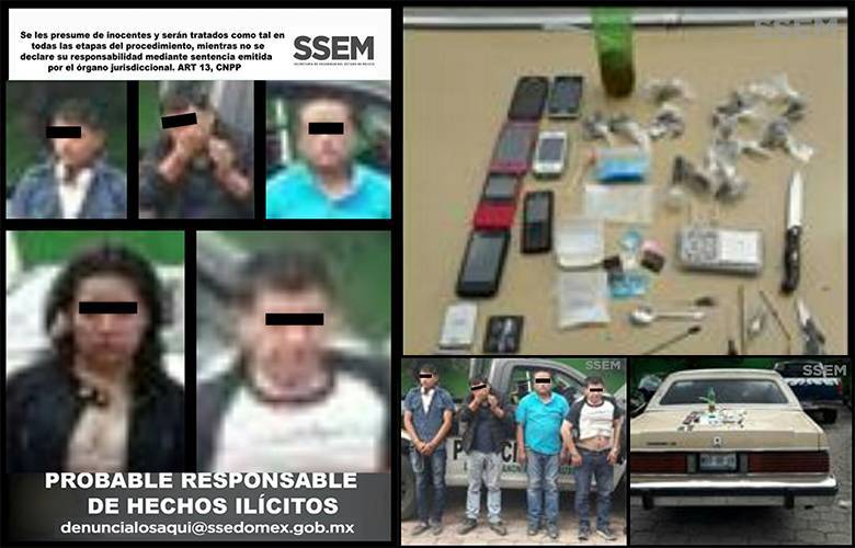 Captura SSEM a cinco probables narcomenudistas
