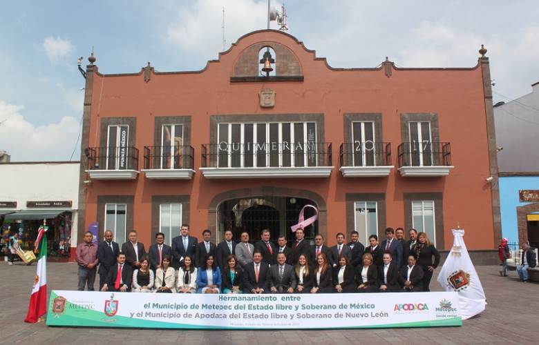 Firman acuerdo de hermanamiento Metepec y Apodaca, Nuevo León