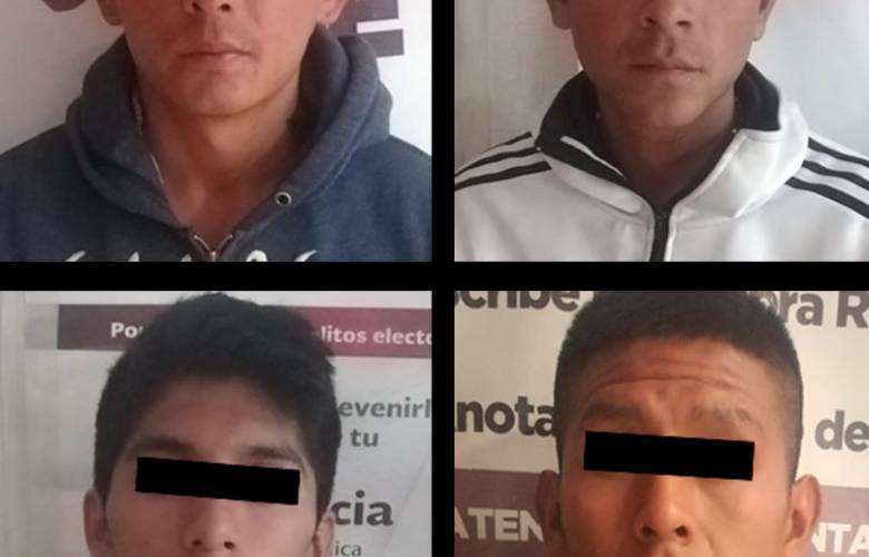 Detienen a 4 sujetos por robo con violencia en Transporte público