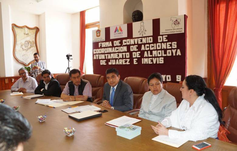 Almoloya de Juárez firma convenio de colaboración con el IMEVIS