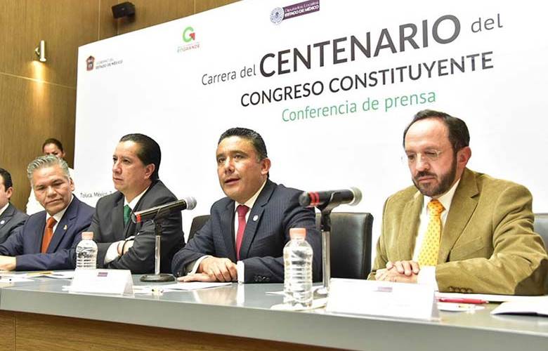 Convocan poderes legislativo, ejecutivo y judicial, UAEM y aytto. de Toluca a carrera del centenario del congreso constituyente