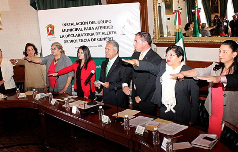 Instala fernando zamora grupo municipal para atender la alerta de violencia de género contra las mujeres en Toluca