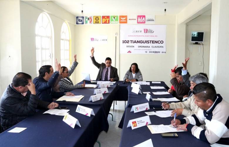 Sesionan ocho consejos municipales del IEEM