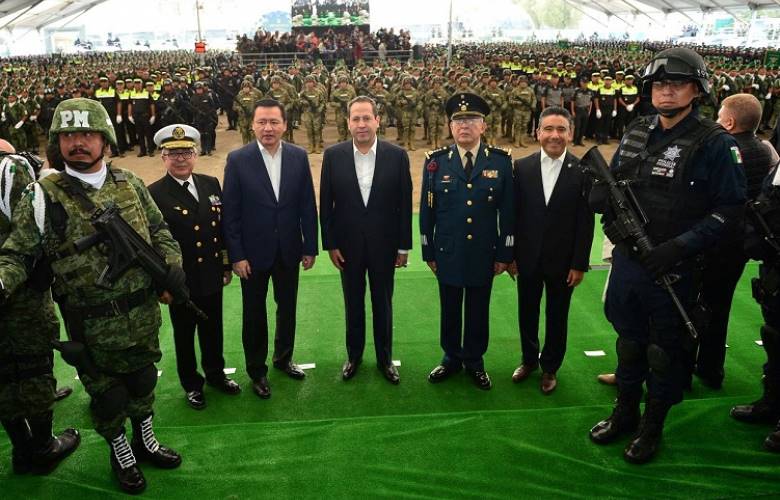 Se integran más de 3 mil elementos de fuerzas federales a vigilancia en 8 municipios con mayores delitos en EDOMEX
