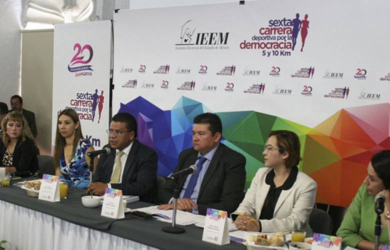 IEEM organiza la sexta carrera deportiva por la democracia 5 y 10 km