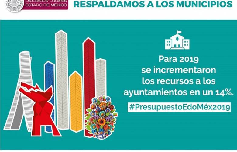 Cuentan ayuntamientos mexiquenses con más recursos en 2019