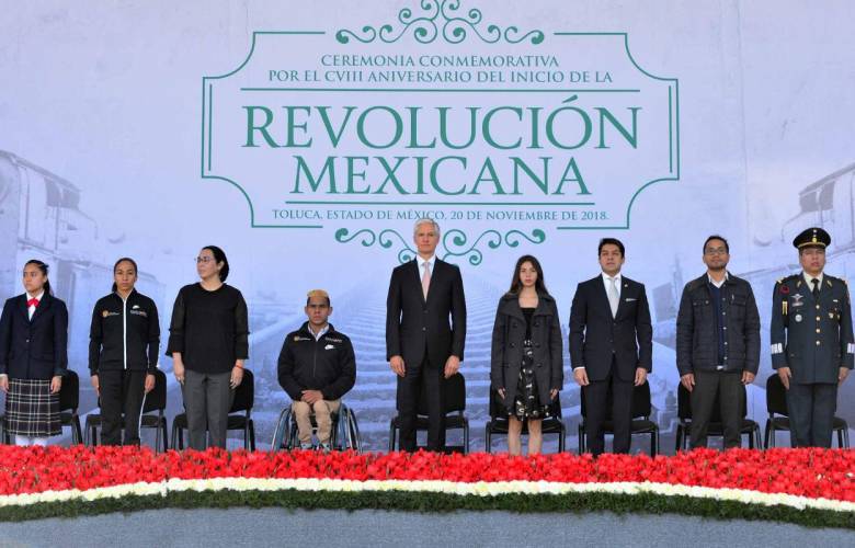 Conmemoran el CVIII aniversario del inicio de la Revolución mexicana y entregan Premio Estatal del Deporte 2018 