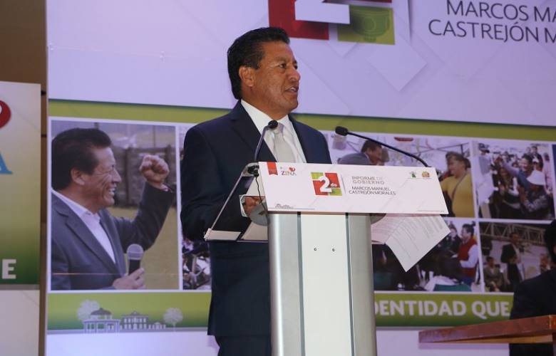 Manuel Castrejón rinde segundo informe de gobierno