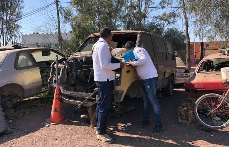 Asegura FGJEM 15 vehículos mediante cateo en Tezoyuca