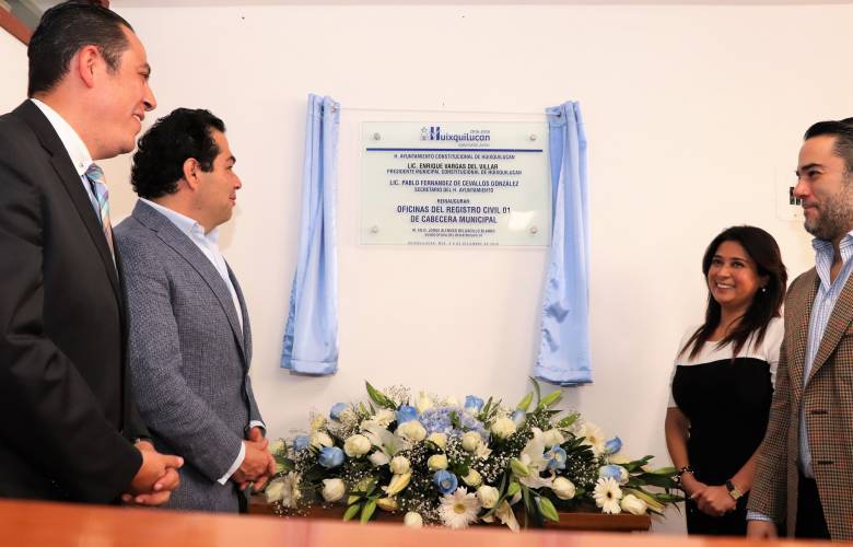 Entregan remodelación de oficinas del Registro Civil en Huixquilucan