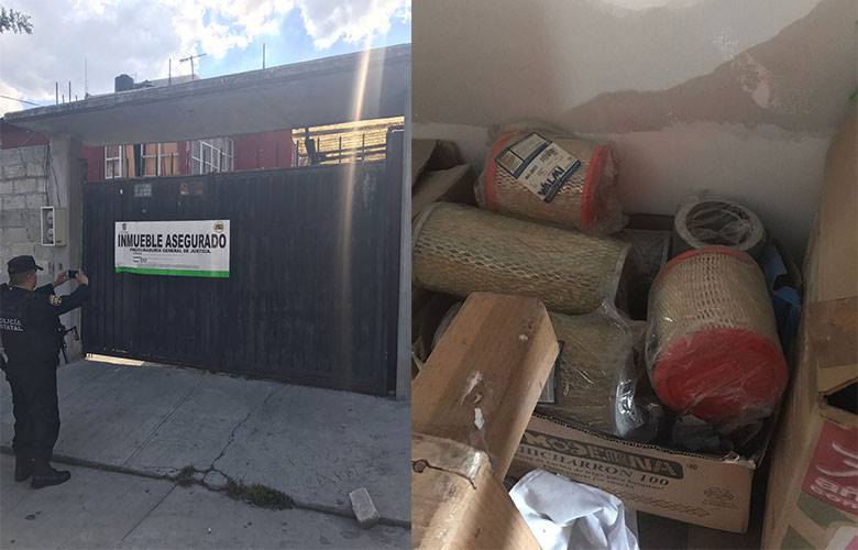 Catea fiscalía mexiquense un inmueble en Cuautitlán, asegura droga y recupera autopartes