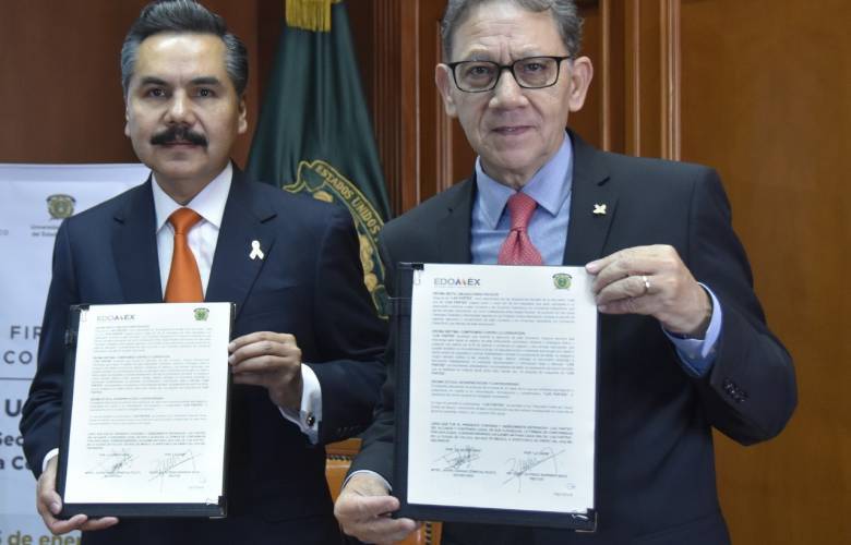 Suscriben secretaría de la contraloría y Uaeméx convenio para la profesionalización de servidores públicos
