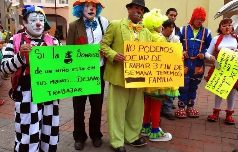 Exigen un lugar para laborar los payasos de Toluca