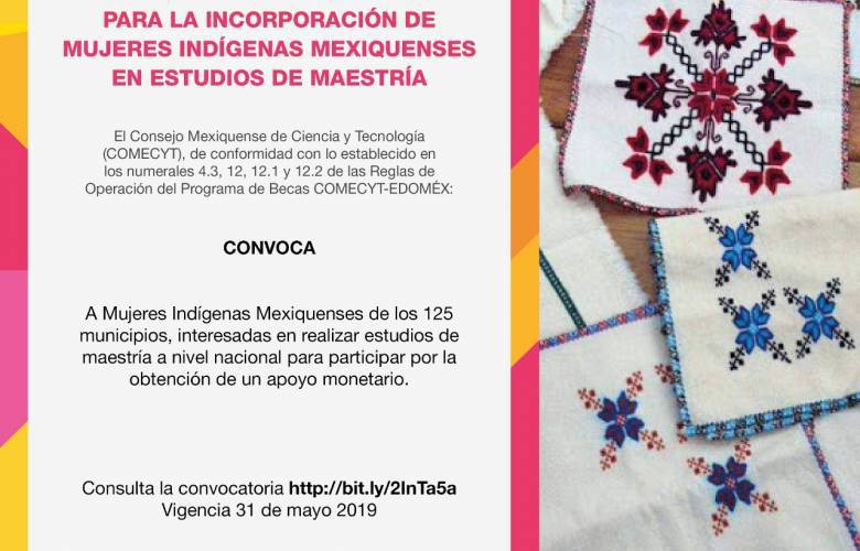 Abre COMECYT convocatoria de becas para mujeres indígenas