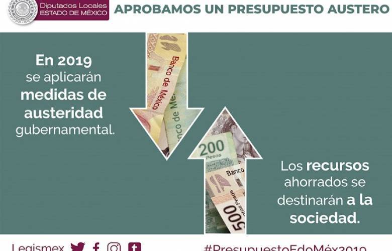 Redujeron los diputados locales mexiquenses su presupuesto para 2019