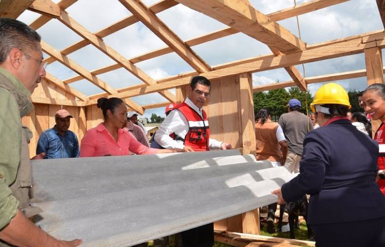 Avanza reconstrucción de viviendas dañadas por el sismo del 19 de septiembre