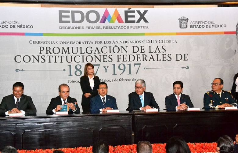 Conmemora Edoméx 162 y 102 años de la promulgación de las constituciones federales