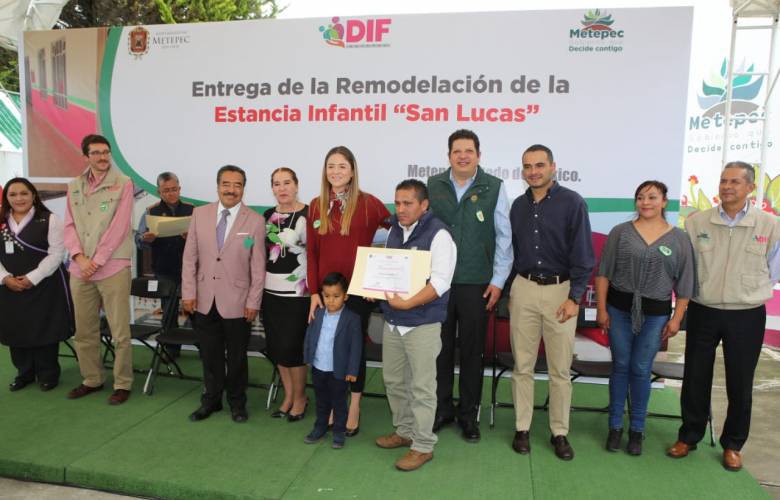 Entregan remodelada la estancia infantil en San Lucas Tunco