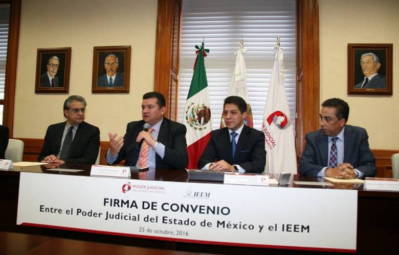 Firma IEEM convenio de colaboración con poder judicial del estado de México