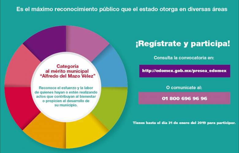 Abren convocatoria para obtener la presea Estado de México 2018