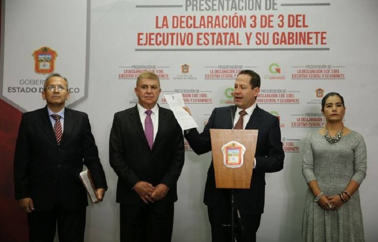 Presentan eruviel ávila y gabinete del EDOMEX declaración 3 de 3