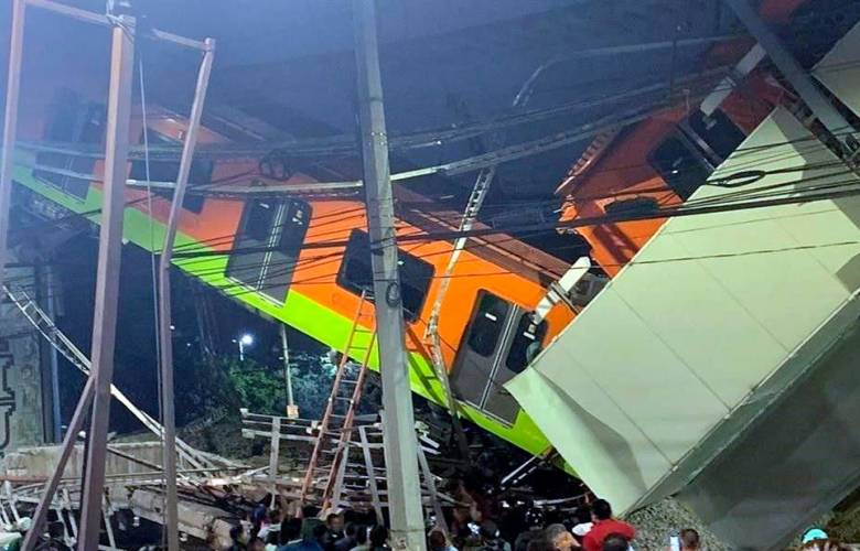 Seis muertos y 50 personas lesionadas deja caída del Metro, línea 12 en Olivos