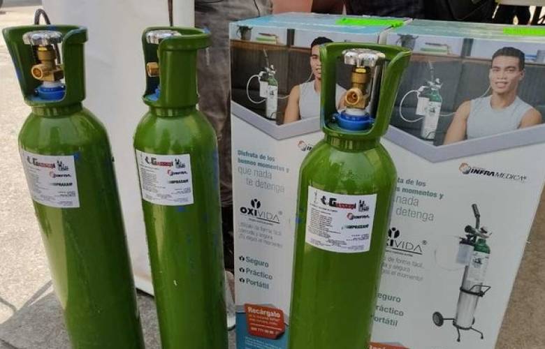 En Ecatepec se triplica el préstamo de tanques de oxígeno. 