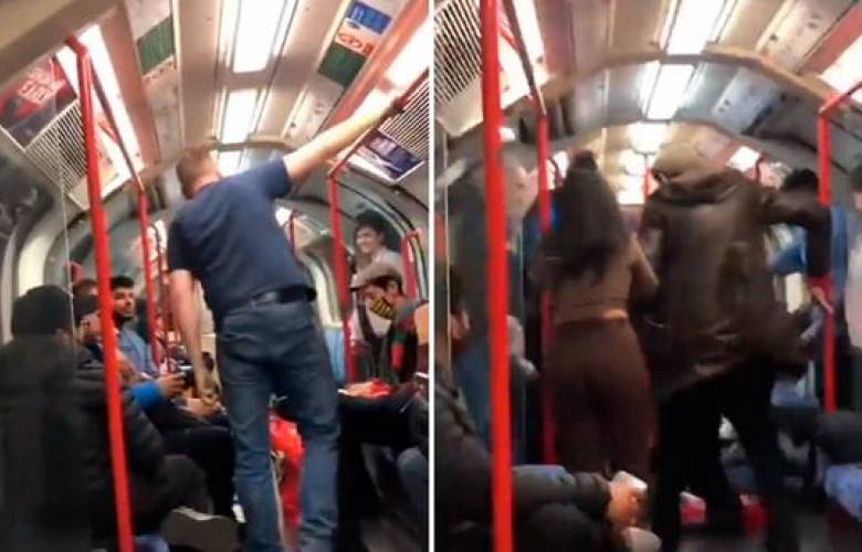 Usuarios del metro golpean a hombre por insultar a joven asiática