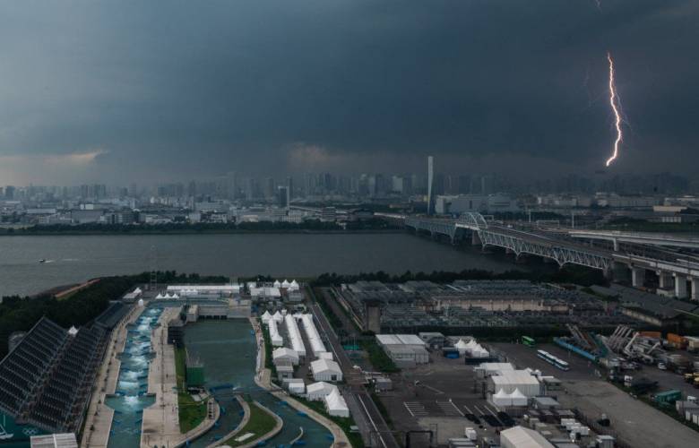 Tormenta se acerca a Tokio y afecta estas pruebas de los Juegos Olímpicos 2020