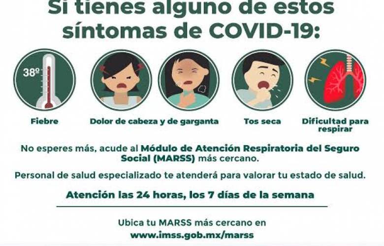 IMSS exhorta a  la población a acudir los Módulos de Atención Respiratoria en caso de presentar síntomas de COVID-19