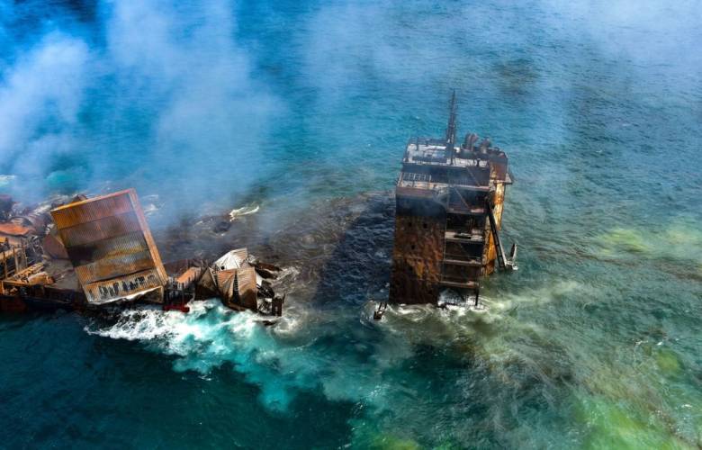 Derrame de petróleo en Sri Lanka por hundimiento de un buque