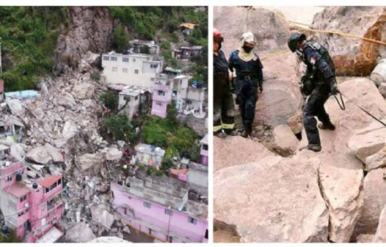 Elementos de Semar rescatan a un perrito de los escombros 