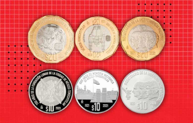 Banxico: En circulación seis nuevas monedas conmemorativas