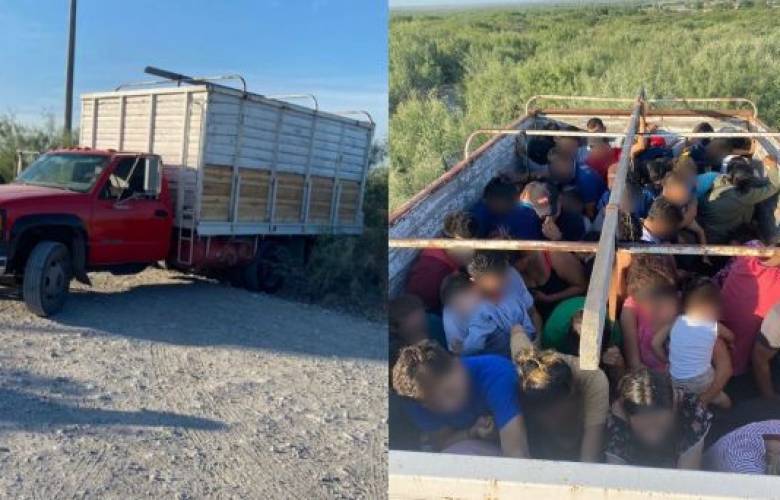 Rescatan a más de 103 migrantes abandonados en caja de camión