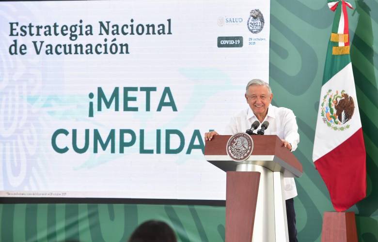 Se cumplió con el compromiso de vacunar a los adultos contra Covid: AMLO