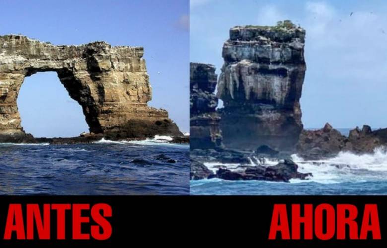 Colapsa el Arco de Darwin en las islas Galápagos